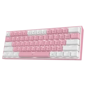 FIZZ K617 60 White & Pink Mechanical keyboard